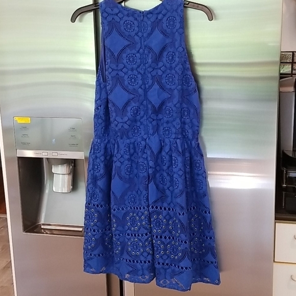 💕GREYLIN💕 Yunis Grommet Lace Fit-And-Flare Dress Medium M NWT - Picture 11 of 16